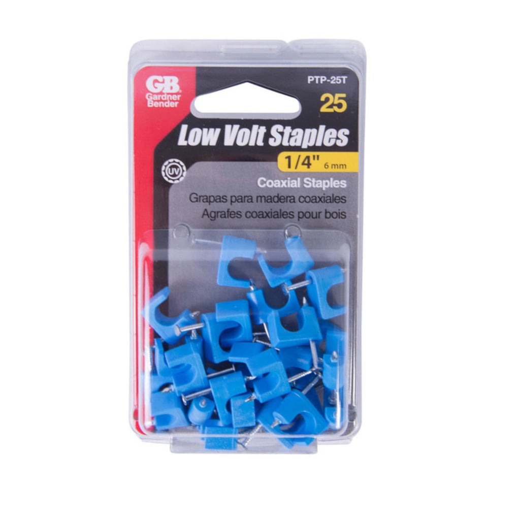 Gardner Bender - PTP-25T - 1/4 in. W Plastic Insulated Cable Staple - 25/Pack