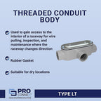 Sigma Electric - 02-55643T - ProConnex 1 in. Dia. Die-Cast Aluminum Conduit Body For Rigid - 1/Pack