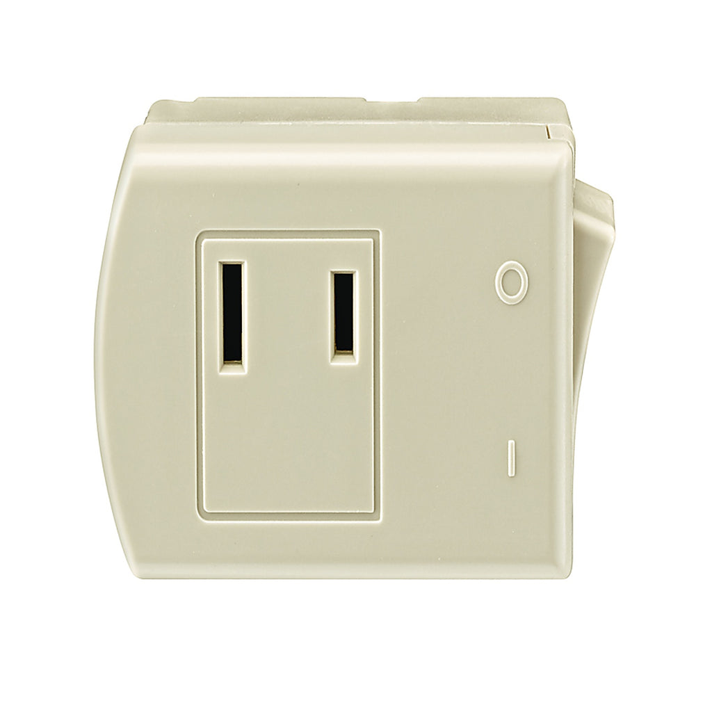 Leviton - C29-01469-00I - 13 amps Double Pole Rocker Switch Adapter Ivory - 1/Pack