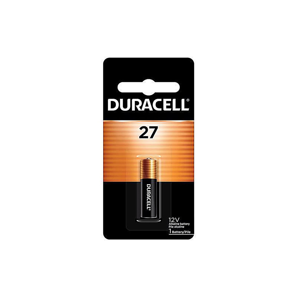 Duracell - MN27BPK - Alkaline 12-Volt 12 V 20 Ah Security Battery 27 1 pk
