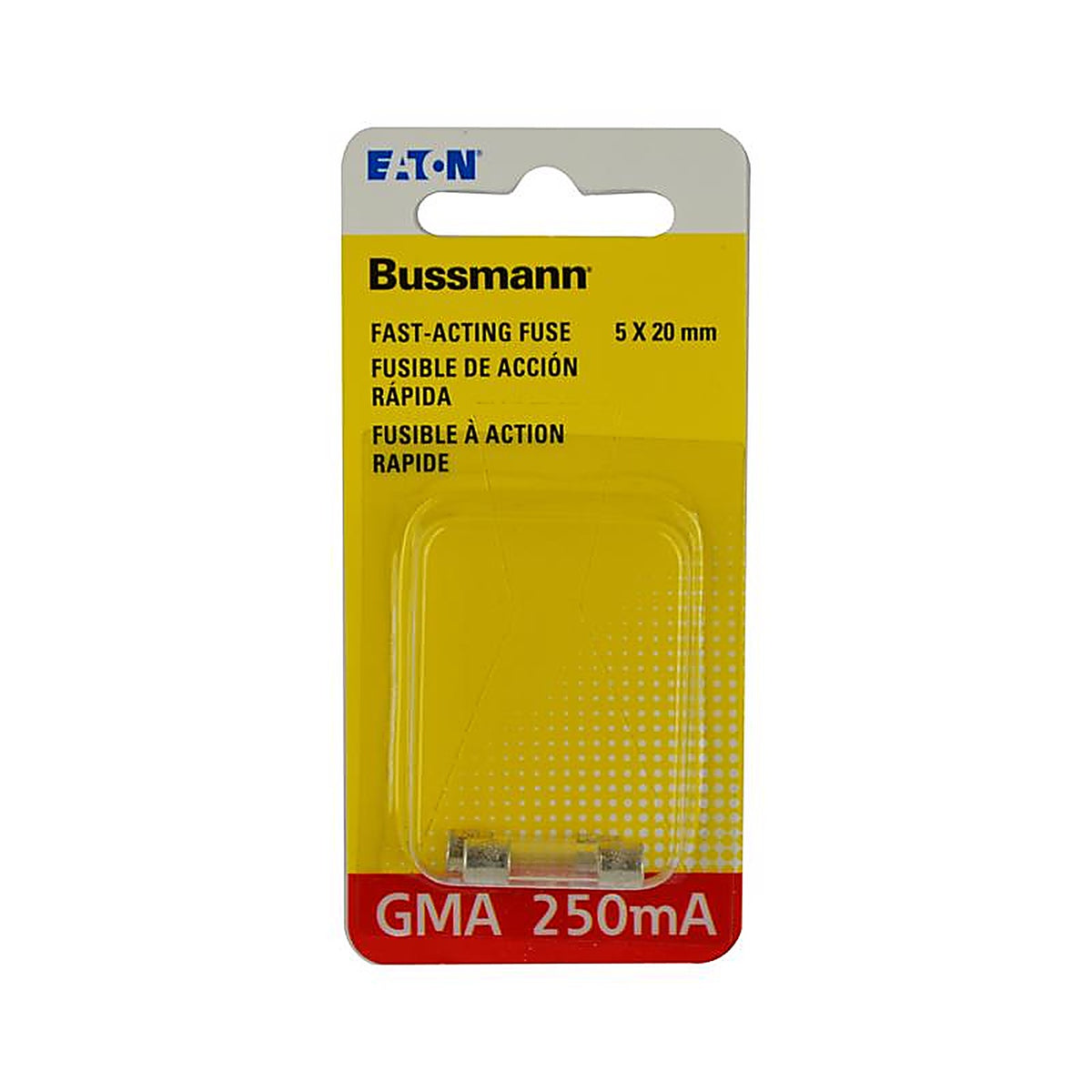 Bussmann - BP/GMA250MA - 0.25 amps Fast Acting Glass Fuse - 2/Pack