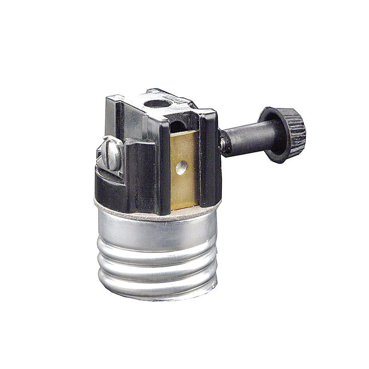 Leviton - 10083-00M - Aluminum Incandescent Medium Base Turn Knob Socket - 1/Pack