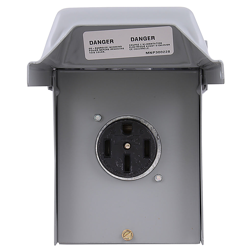 GE - U054P - 50 amps 240 volt Single Silver RV Power Outlet - 1/Pack