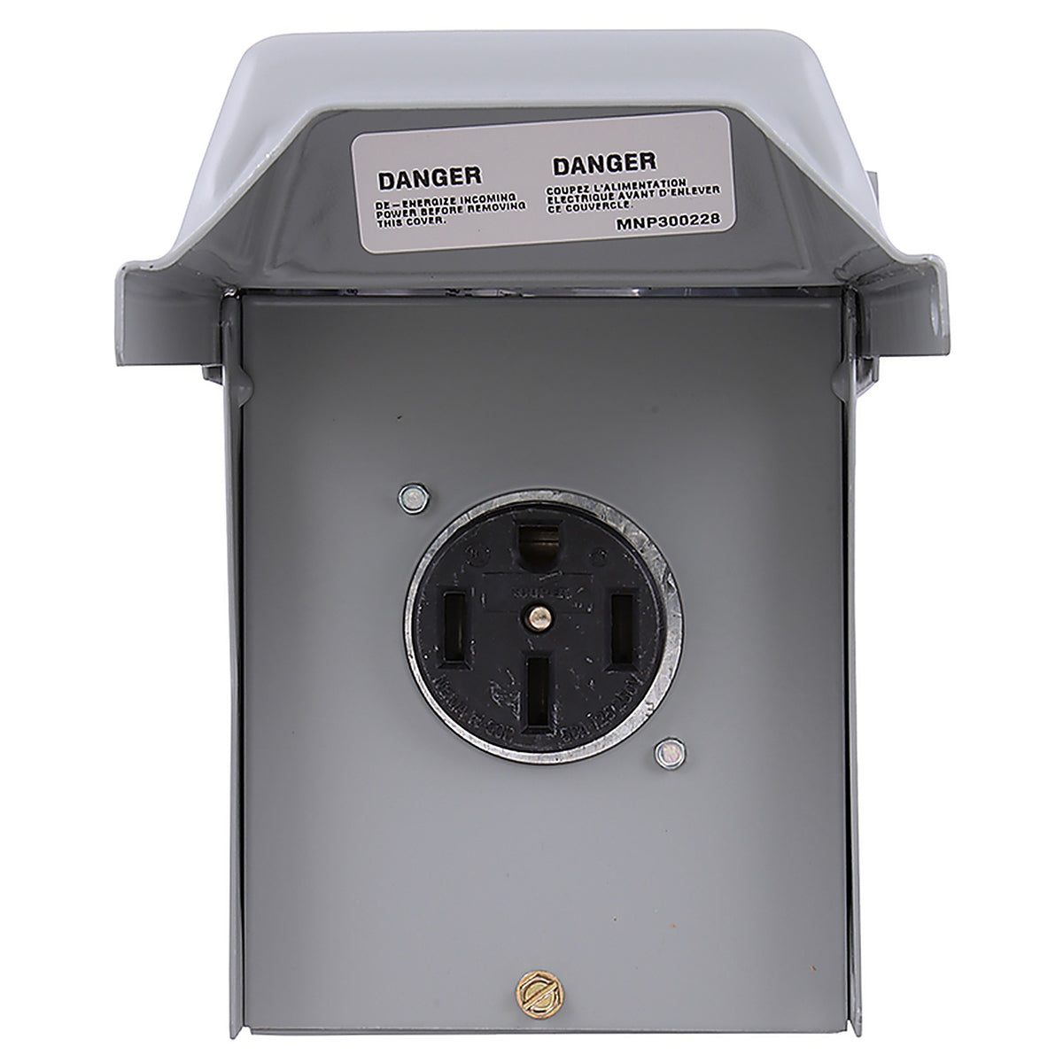 GE - U054P - 50 amps 240 volt Single Silver RV Power Outlet - 1/Pack