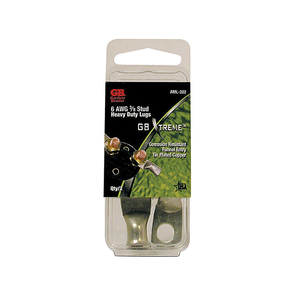 Gardner Bender - AML-202 - Xtreme 6 Ga. Insulated Wire Electrical Lug Silver - 2/Pack