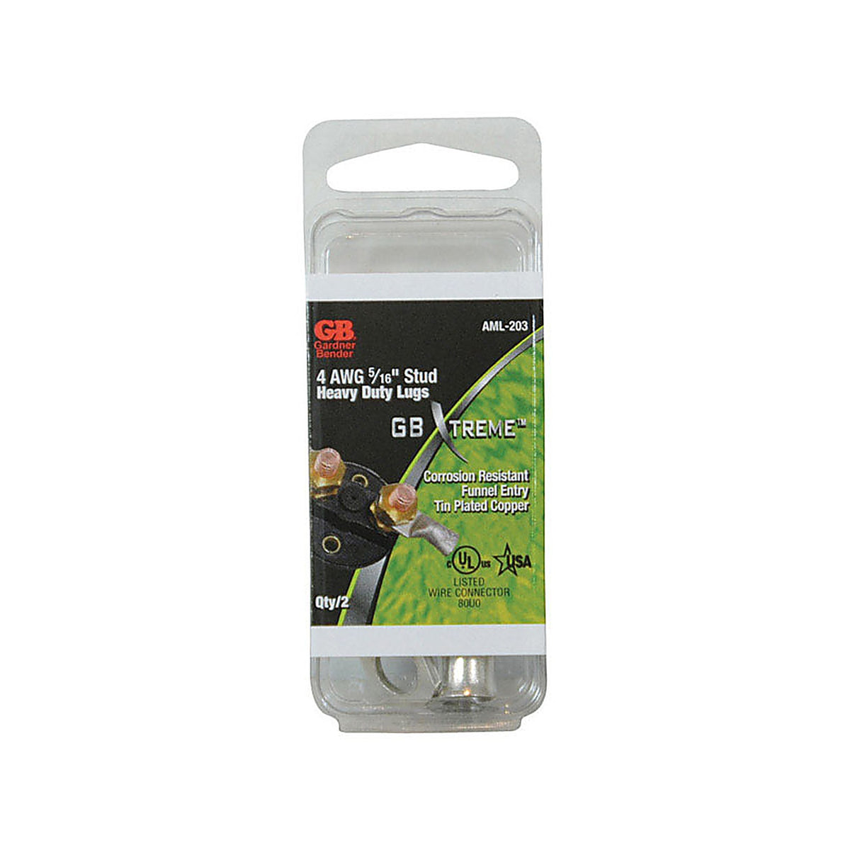 Gardner Bender - AML-203 - Xtreme 4 Ga. Insulated Wire Electrical Lug Silver - 2/Pack