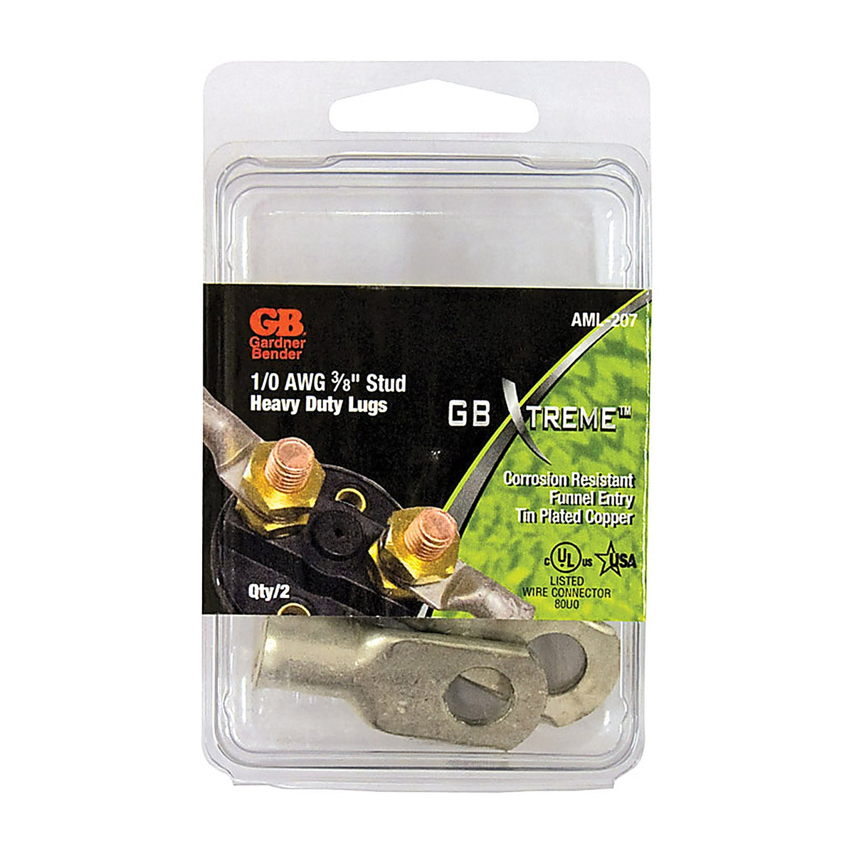 Gardner Bender - AML-207 - Xtreme 1 Ga. Insulated Wire Electrical Lug Silver - 2/Pack