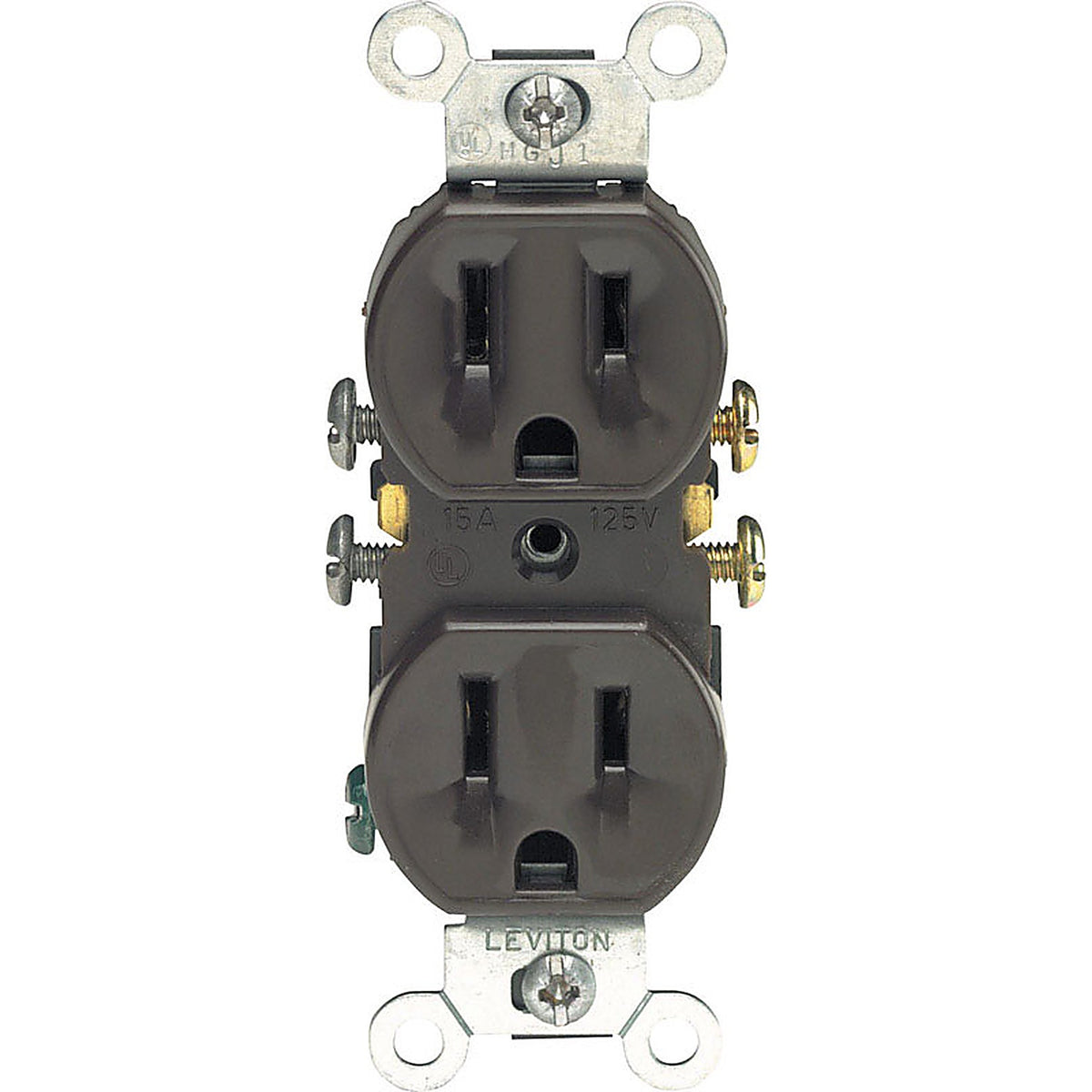 Leviton - 05320-0CP - 15 amps 125 volt Duplex Brown Outlet 5-15R - 1/Pack