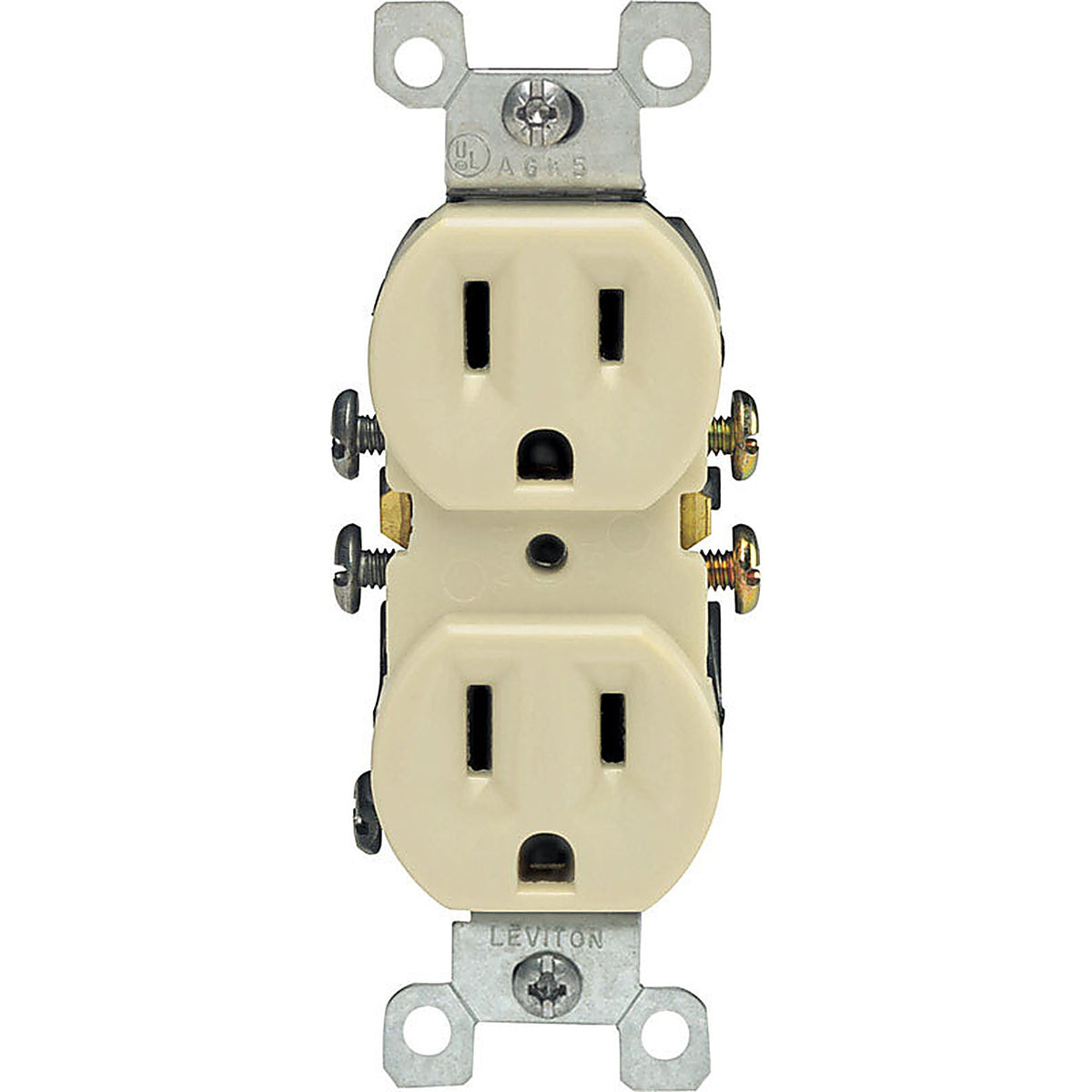 Leviton - 05320-ICP - 15 amps 125 volt Duplex Ivory Outlet 5-15R - 1/Pack