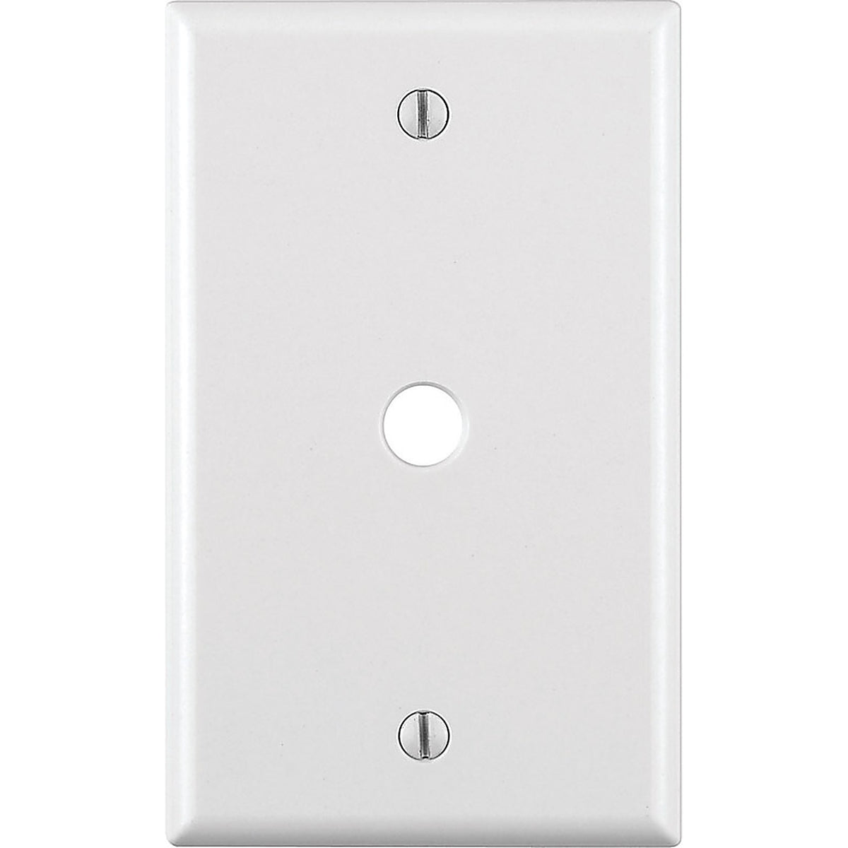 Leviton - 88013-000 - White 1 gang Thermoset Plastic Cable/Telco Wall Plate - 1/Pack