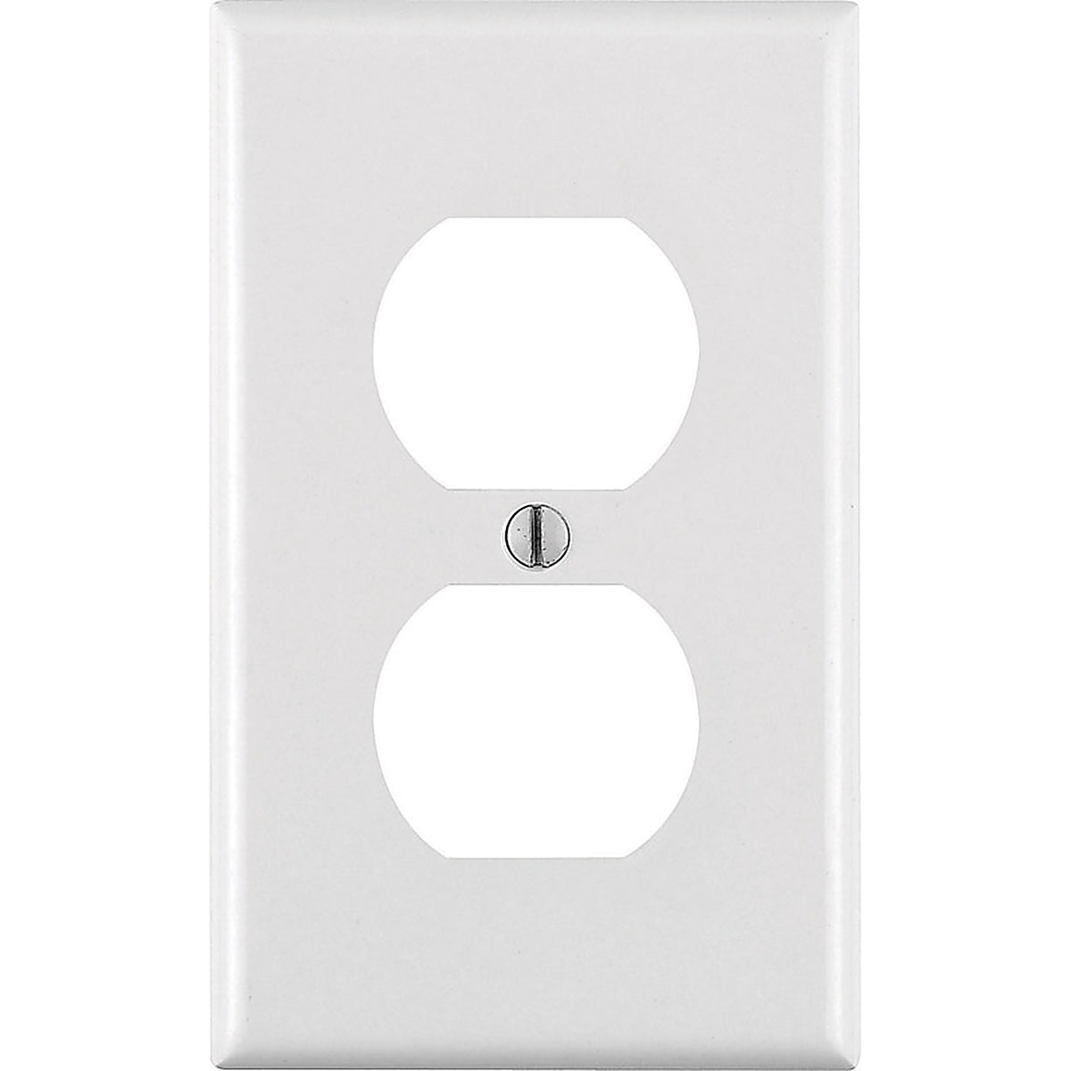 Leviton - 88003-000 - White 1 gang Thermoset Plastic Duplex Outlet Wall Plate - 1/Pack