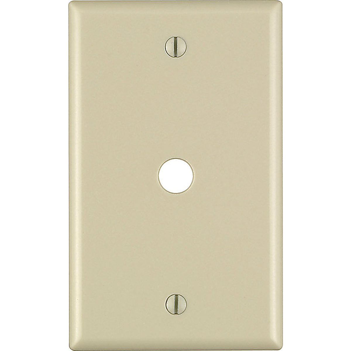 Leviton - 86013-000 - Ivory 1 gang Thermoset Plastic Cable/Telco Wall Plate - 1/Pack