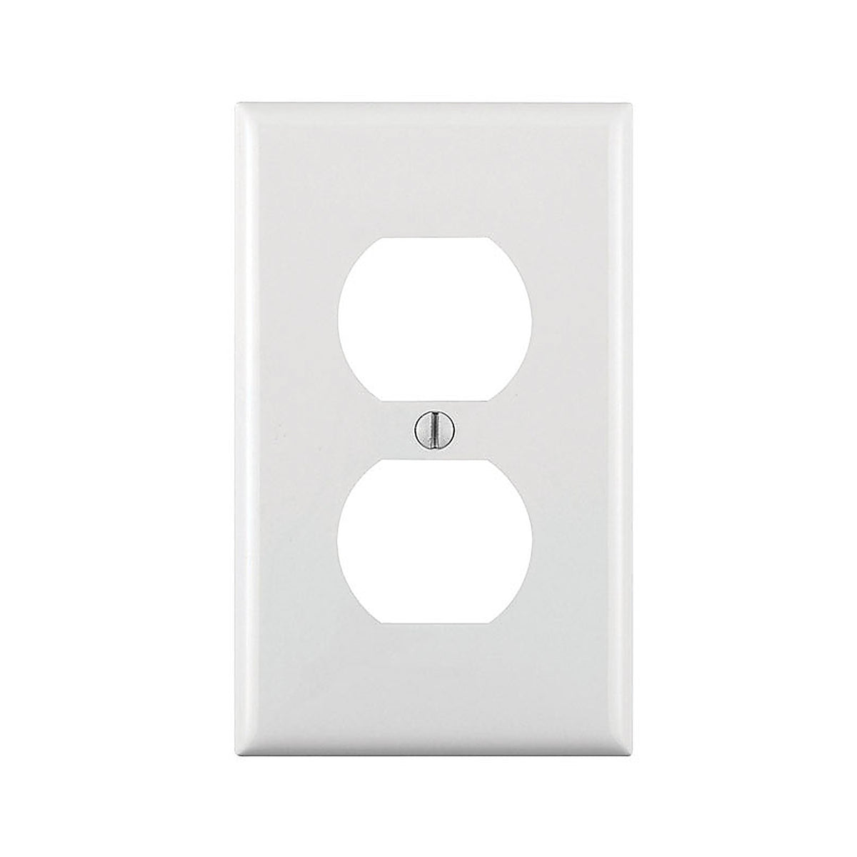 Leviton - 80703-00W - White 1 gang Thermoplastic Nylon Receptacle Wall Plate - 1/Pack