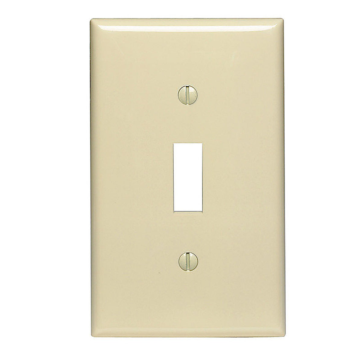 Leviton - 80701-00I - Ivory 1 gang Nylon Toggle Wall Plate - 1/Pack