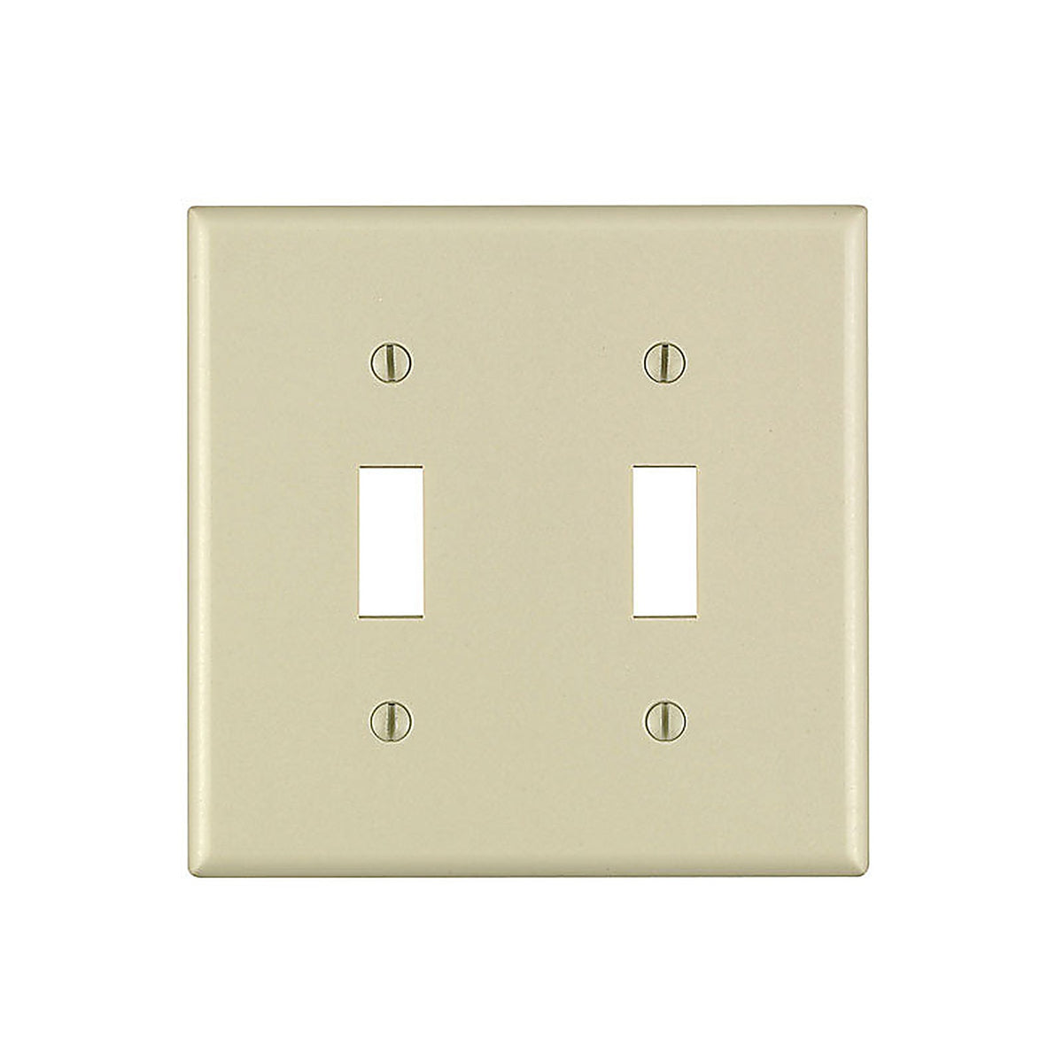 Leviton - 80709-00I - Ivory 2 gang Nylon Toggle Wall Plate - 1/Pack