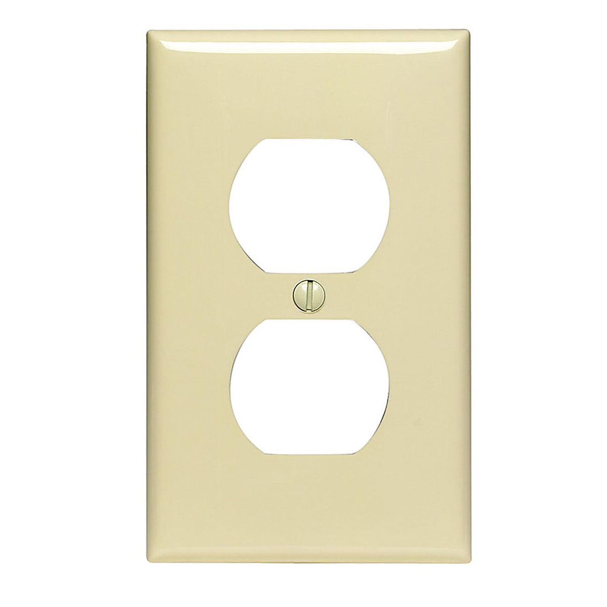 Leviton - 80703-00I - Ivory 1 gang Nylon Duplex Outlet Wall Plate - 1/Pack