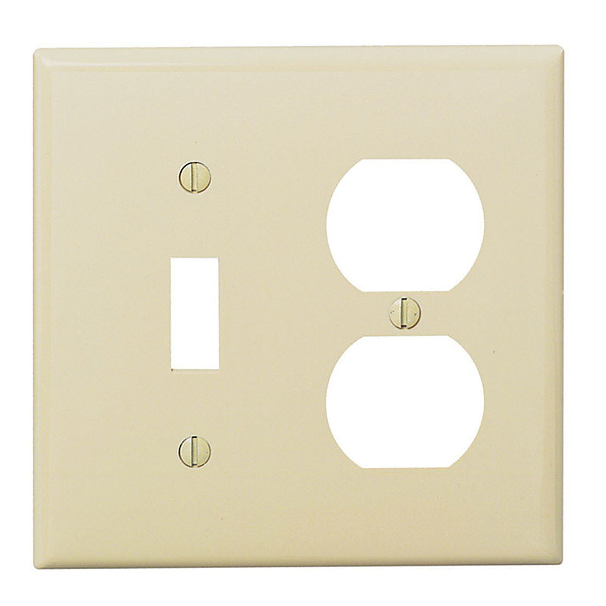 Leviton - 80705-00I - Ivory 2 gang Nylon Duplex/Toggle Wall Plate 1 pk
