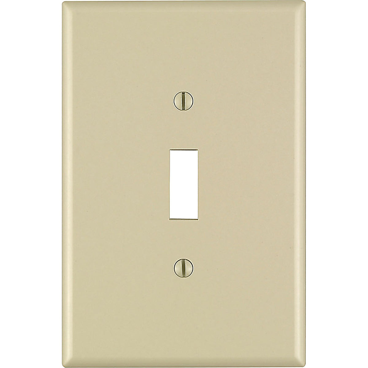 Leviton - 86101-000 - Ivory 1 gang Thermoset Plastic Toggle Wall Plate - 1/Pack