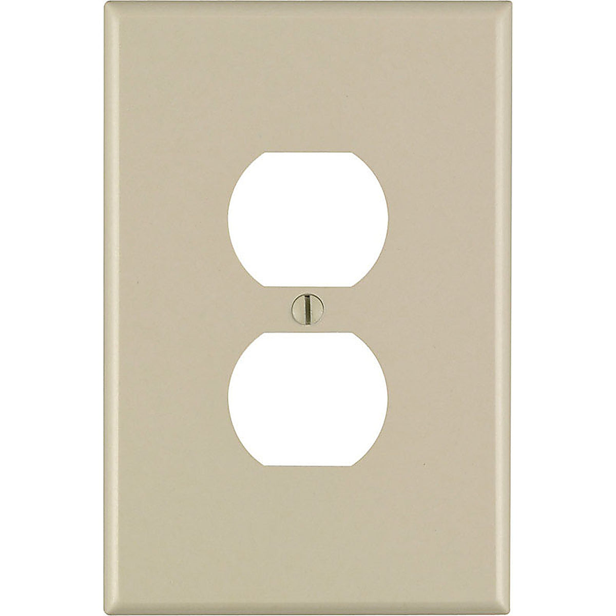Leviton - 86103-000 - Ivory 1 gang Thermoset Plastic Receptacle Wall Plate - 1/Pack
