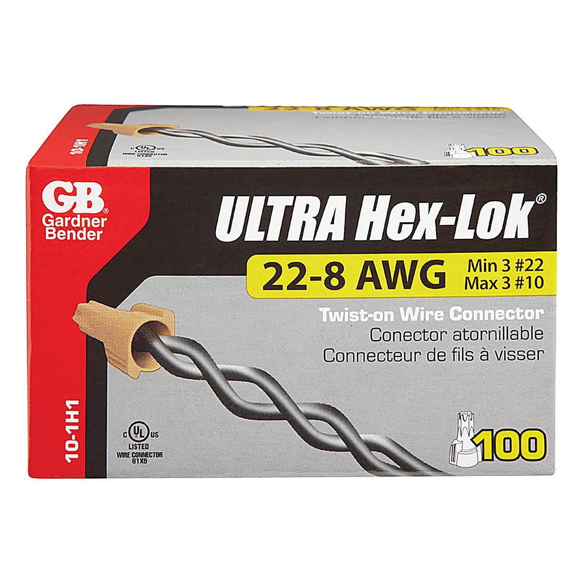 Gardner Bender - 10-1H1 - Hex-Lok 22-8 Ga. Copper Wire Connector Tan 100 pk