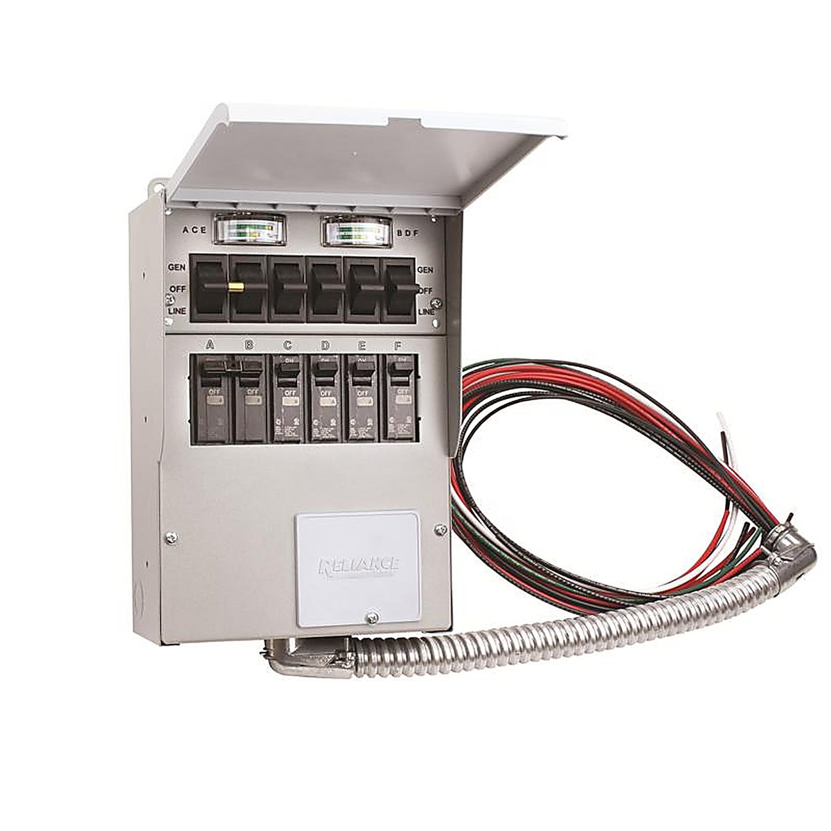 Reliance - 306CRK - 30 amps 240 volt 2 space 6 circuits Surface Mount Generator Power Transfer Kit