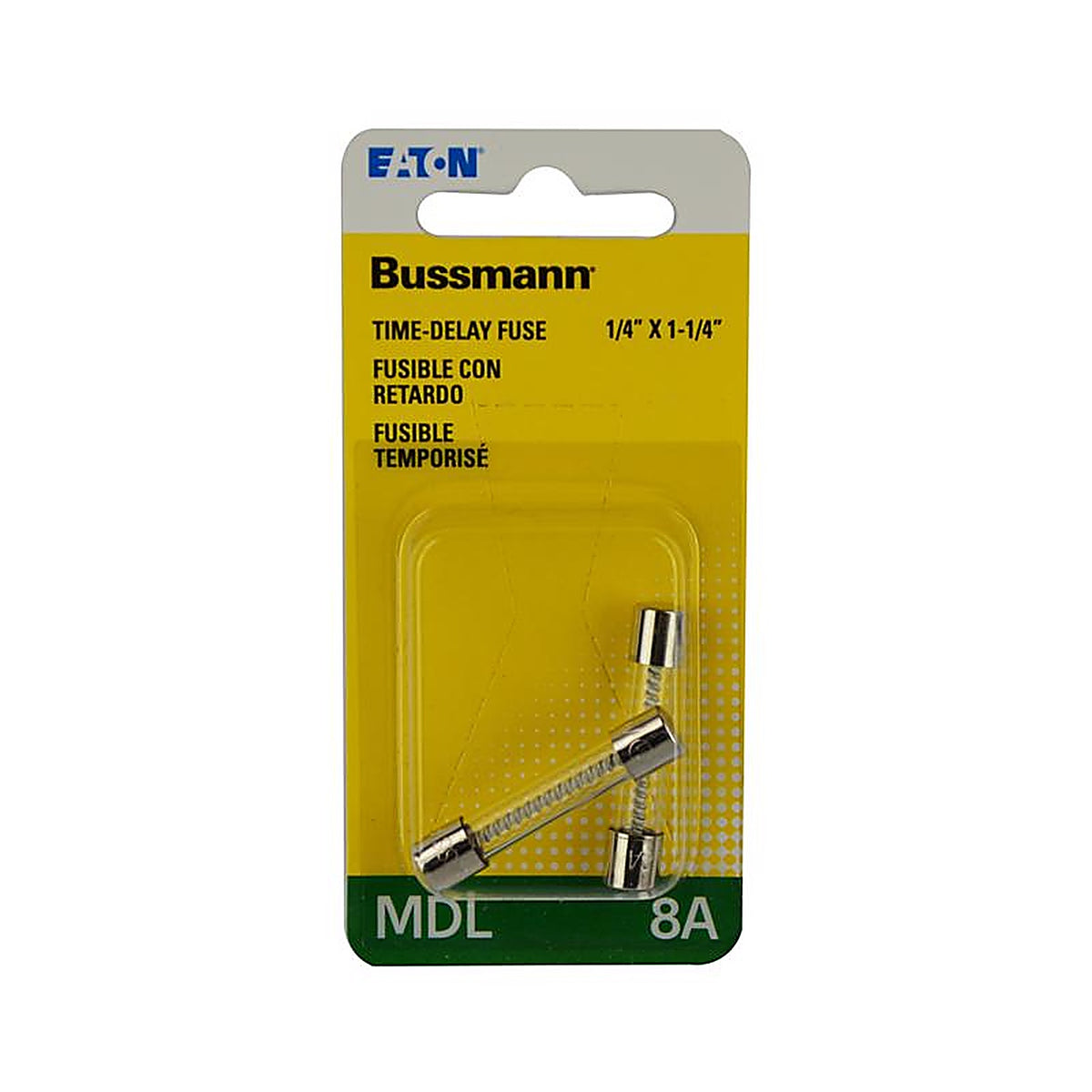 Bussmann - BP/MDL-8 - 8 amps Time Delay Glass Fuse - 2/Pack
