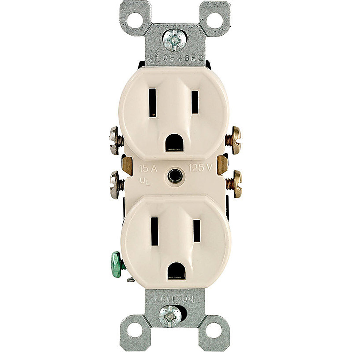 Leviton - 05320-TCP - 15 amps 125 volt Duplex Light Almond Outlet 5-15R - 1/Pack