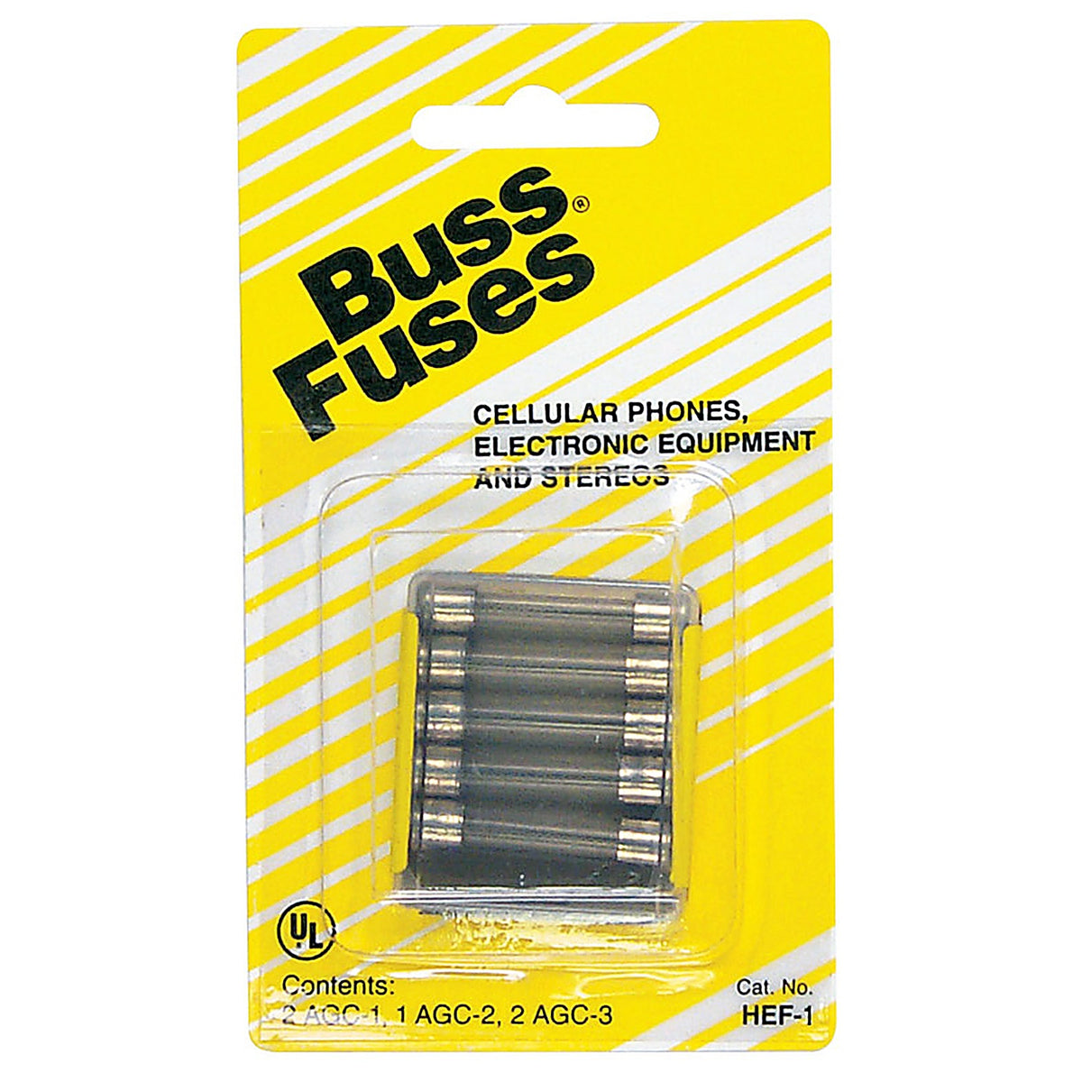 Bussmann - HEF-1 - Assorted amps Glass Tube Fuse - 5/Pack
