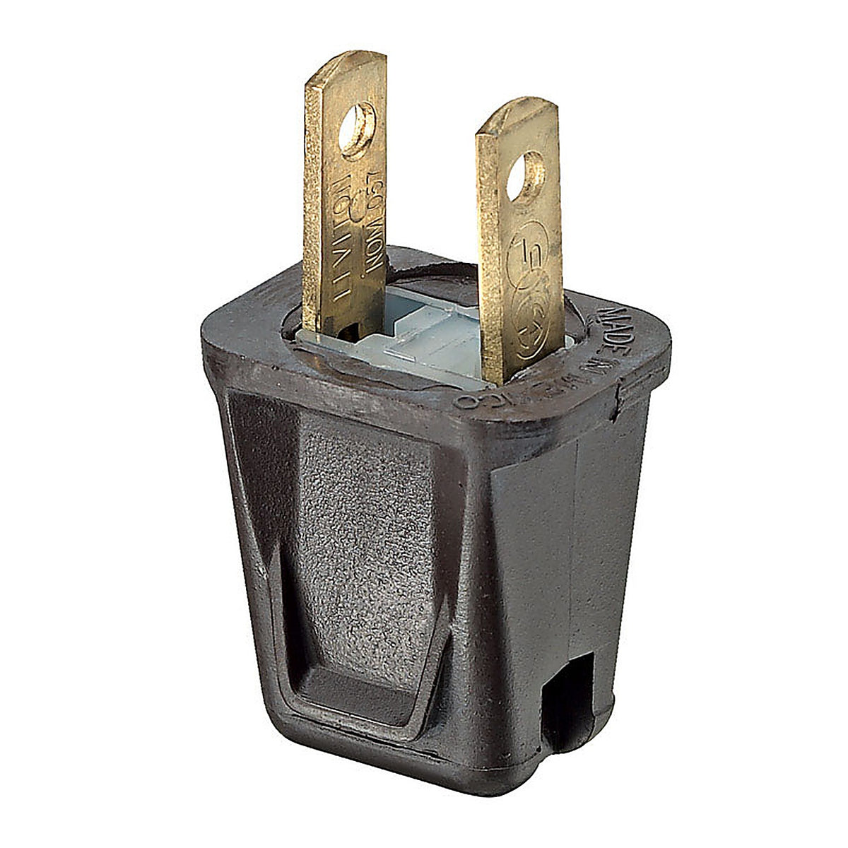 Leviton - C30-00123-000 - Easy-To-Wire Residential Thermoplastic Straight Blade Plug 1-15P 20-18 AWG 2 Pole 2 Wire
