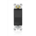 Leviton - 05601-2ES - Decora 15 amps Single Pole Rocker AC Quiet Switch Black - 1/Pack