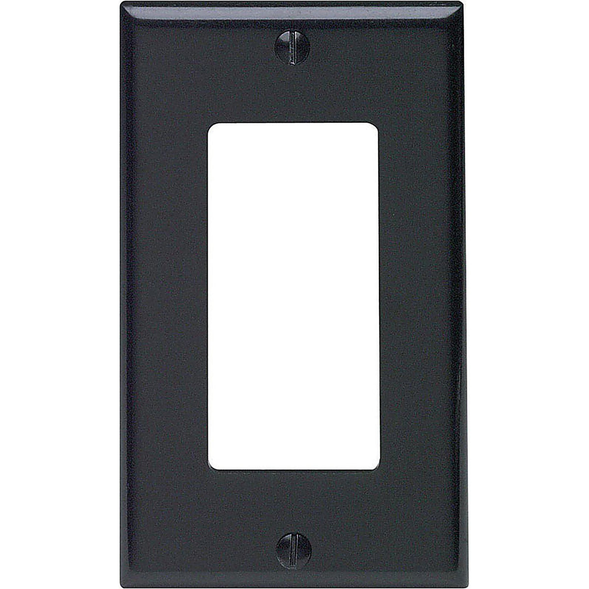 Leviton - 80401-00E - Decora Black 1 gang Thermoset Plastic GFCI/Rocker Wall Plate - 1/Pack