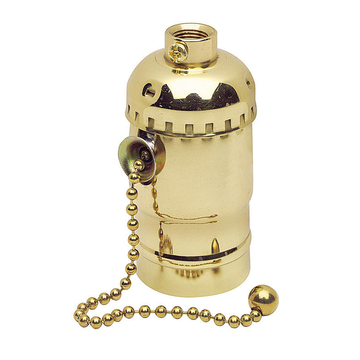 Leviton - C20-19980-0PG - Aluminum Incandescent Medium Base Pull Chain Socket - 1/Pack