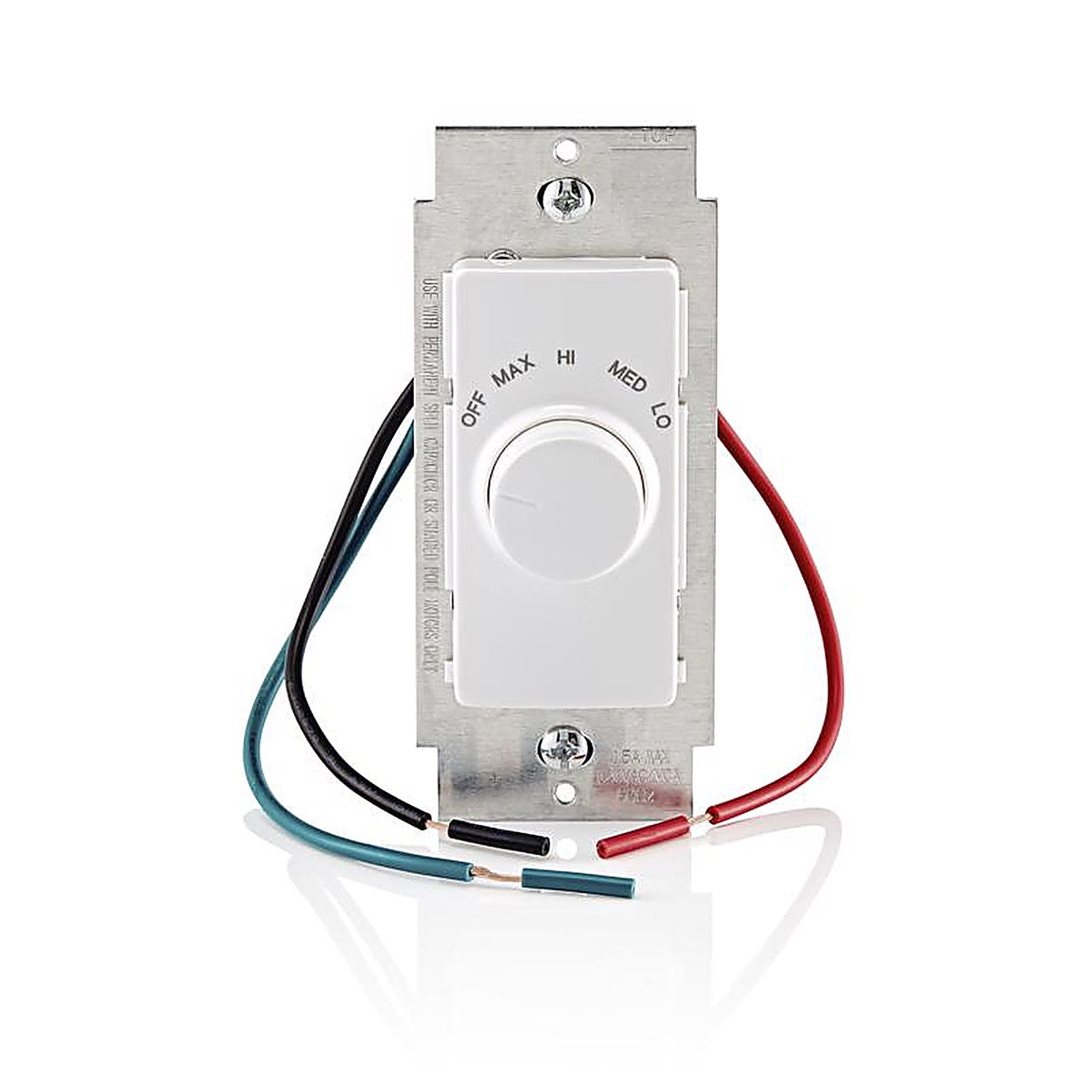 Leviton - R24-RTF01-10W - Decora 1.5 amps Single Pole Rotary Fan Control White - 1/Pack