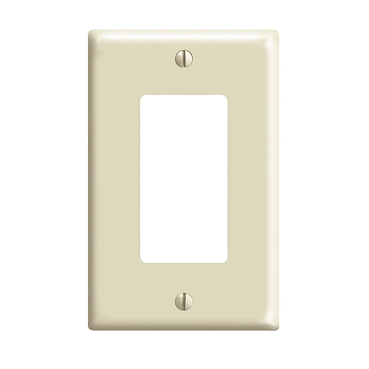 Leviton - 80601-00I - Ivory 1 gang Thermoset Plastic Decorator Wall Plate 1 pk