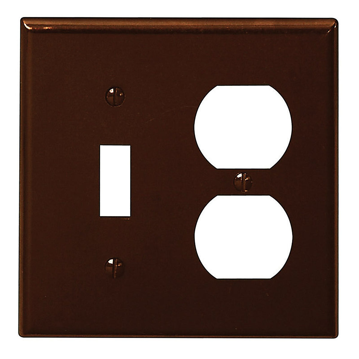 Leviton - 85005-000 - Brown 2 gang Plastic Duplex/Toggle Wall Plate - 1/Pack