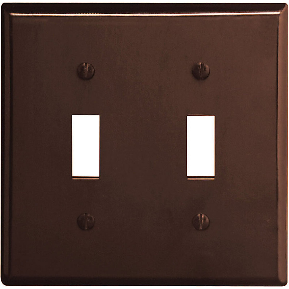 Leviton - 85009-000 - Brown 2 gang Thermoset Plastic Toggle Wall Plate - 1/Pack