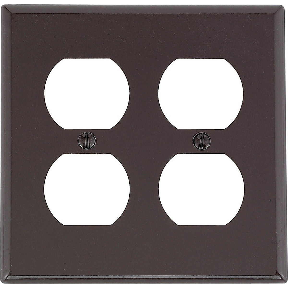 Leviton - 85016-000 - Brown 2 gang Plastic Duplex Outlet Wall Plate - 1/Pack