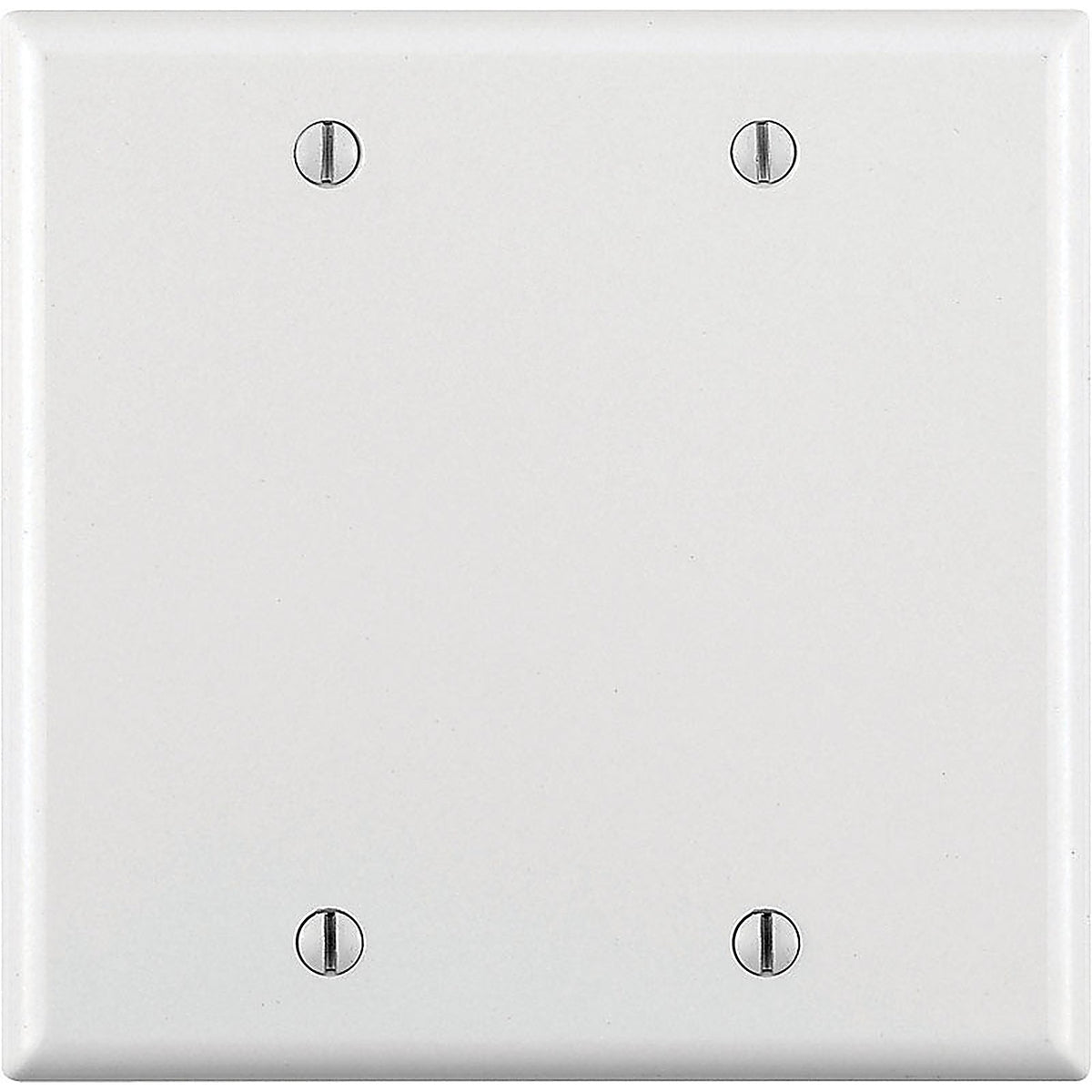 Leviton - 88025-000 - White 2 gang Plastic Blank Wall Plate - 1/Pack