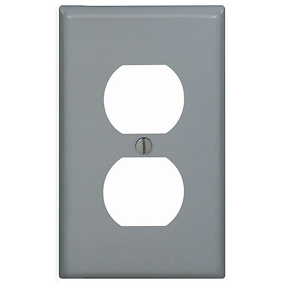 Leviton - 87003-000 - Gray 1 gang Thermoset Plastic Duplex Wall Plate 1 pk