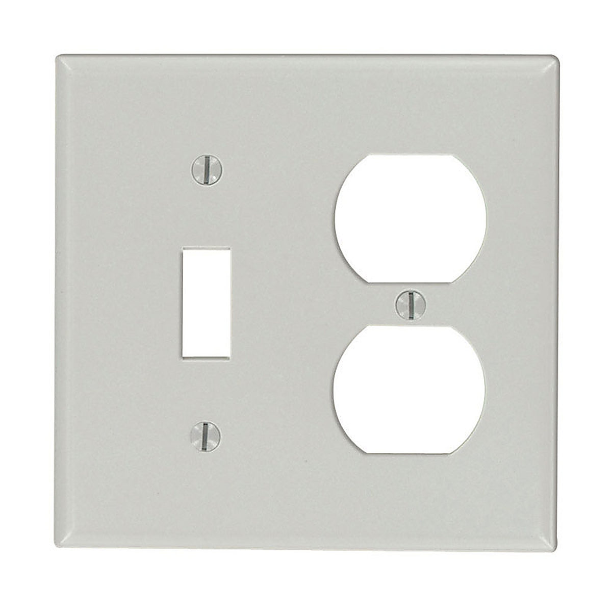 Leviton - 87005-000 - Gray 2 gang Thermoset Plastic Duplex/Toggle Wall Plate 1 pk