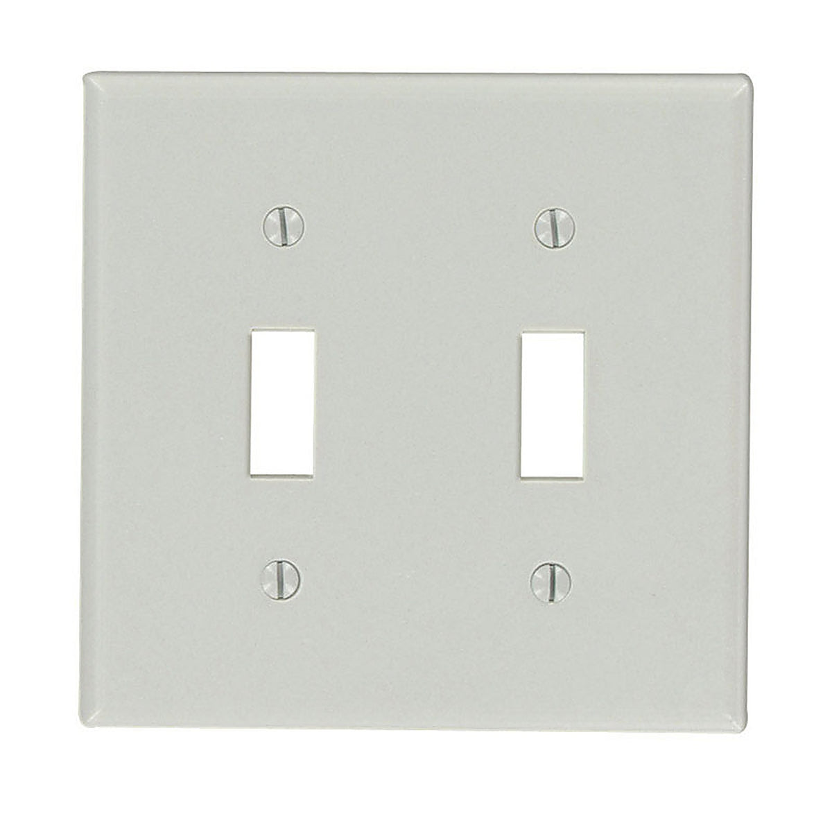 Leviton - 87009-000 - Gray 2 gang Thermoset Plastic Toggle Wall Plate 1 pk