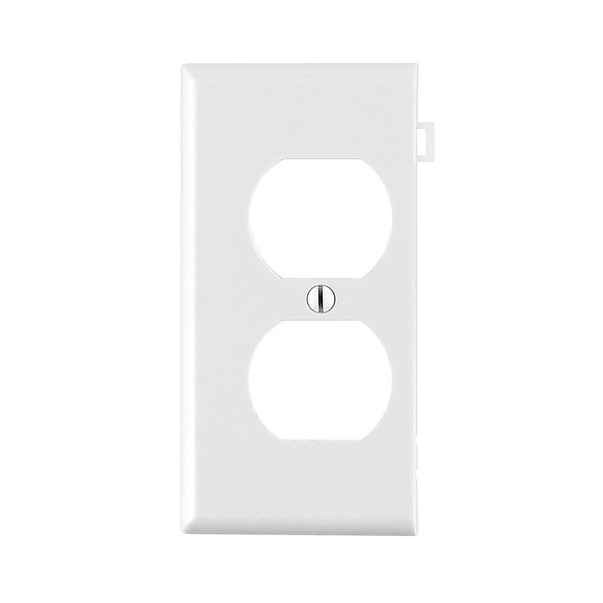 Leviton - 0PSE8-00W - White 1 gang Thermoplastic Nylon Duplex Sectional End Wall Plate 1 pk