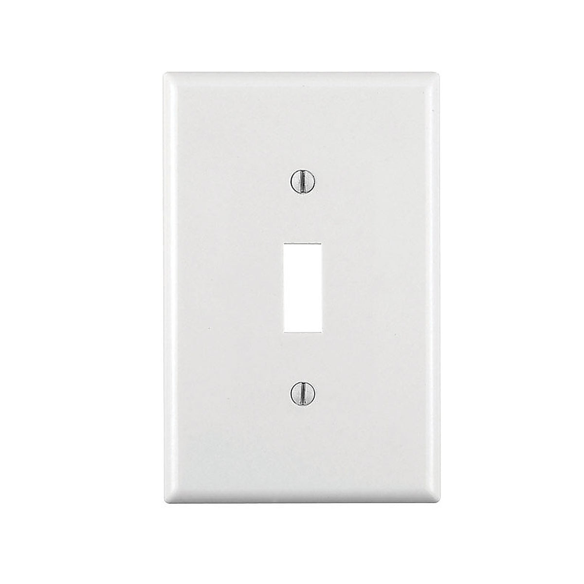 Leviton - 80501-00W - White 1 gang Thermoset Plastic Toggle Wall Plate 1 pk
