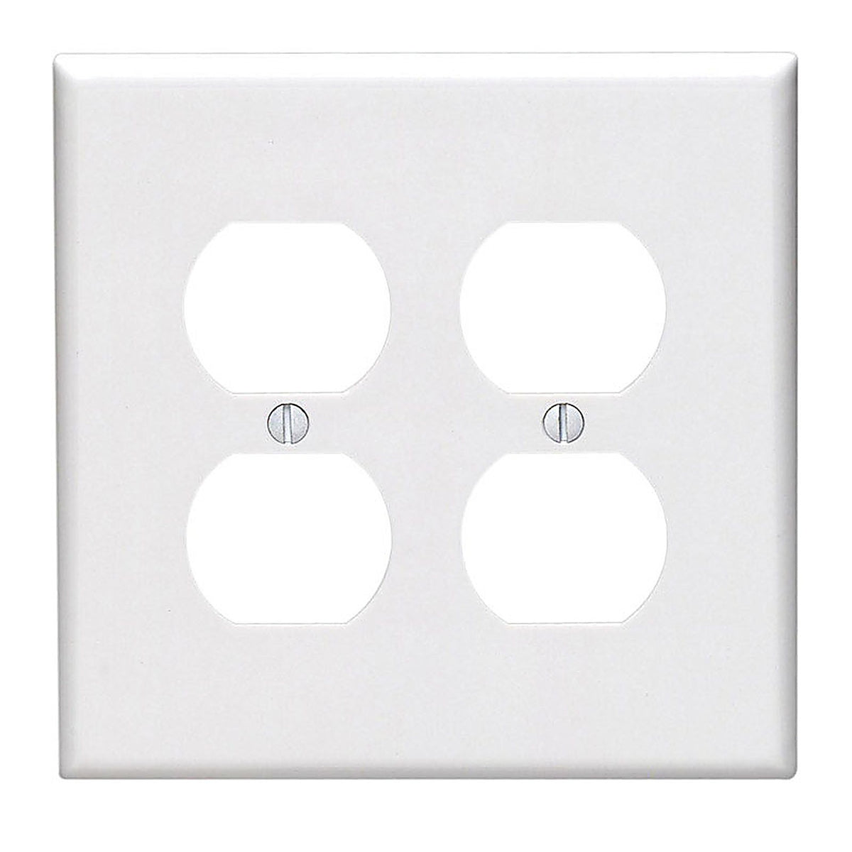 Leviton - 80516-00W - White 2 gang Thermoset Plastic Duplex Wall Plate 1 pk