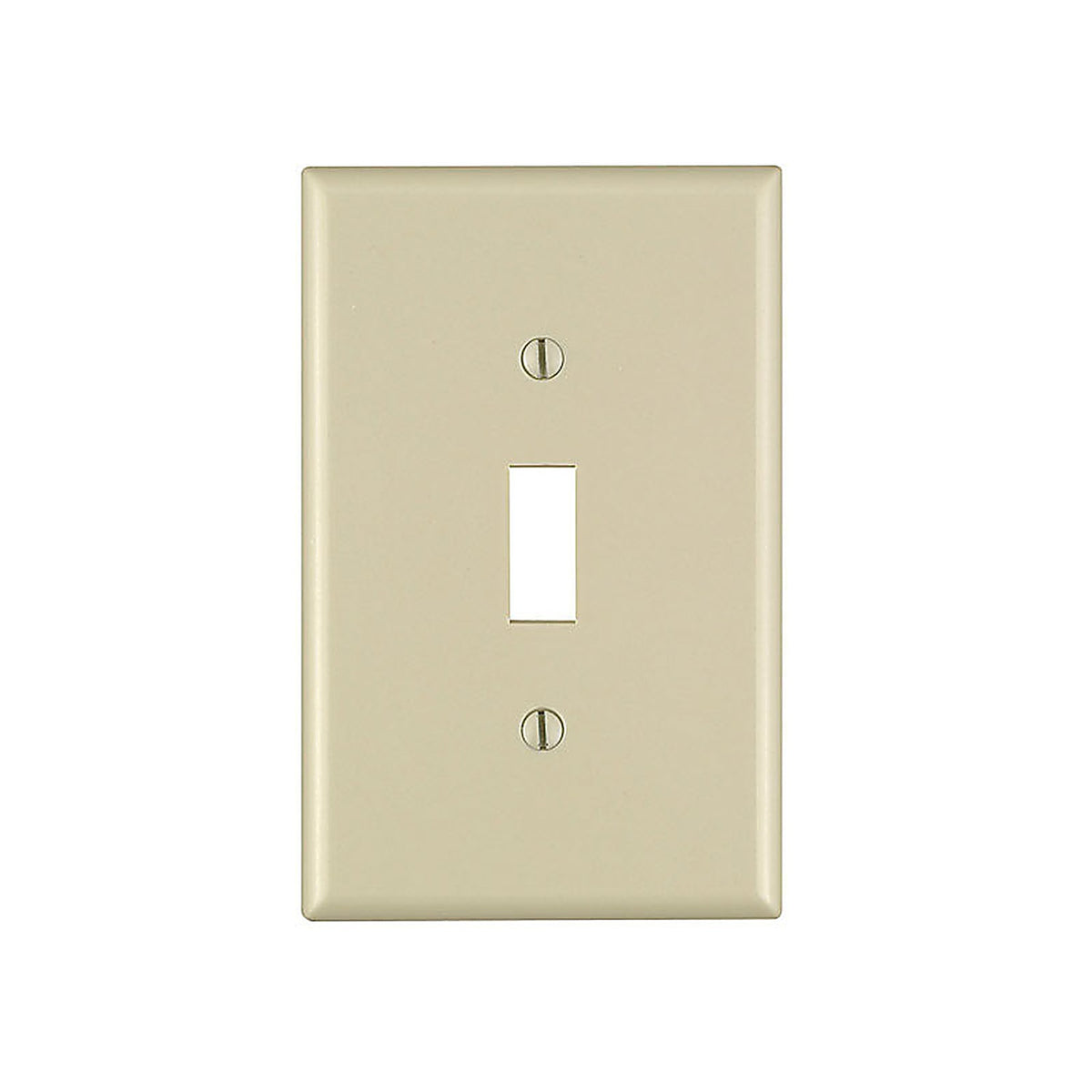 Leviton - 80501-00I - Ivory 1 gang Thermoset Plastic Toggle Wall Plate 1 pk