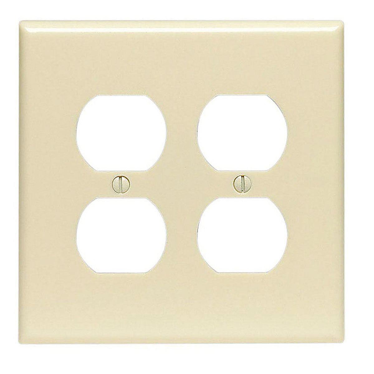 Leviton - 80516-00I - Ivory 2 gang Thermoset Plastic Duplex Wall Plate 1 pk