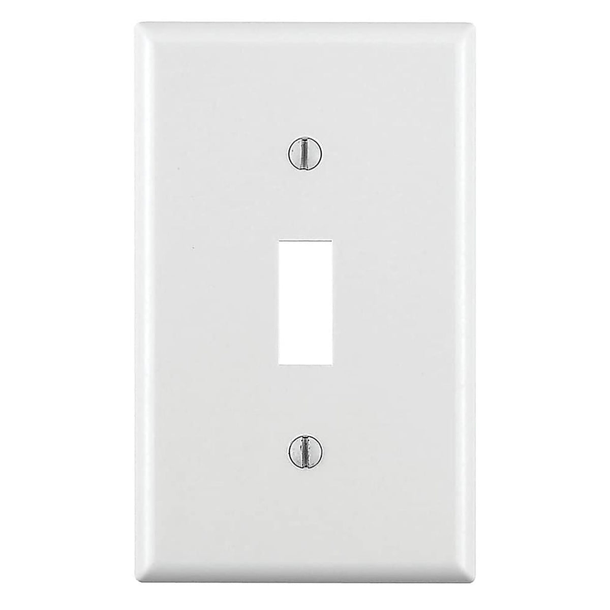 Leviton - 88001-WMP - White 1 gang Thermoset Plastic Toggle Wall Plate 10/pc.