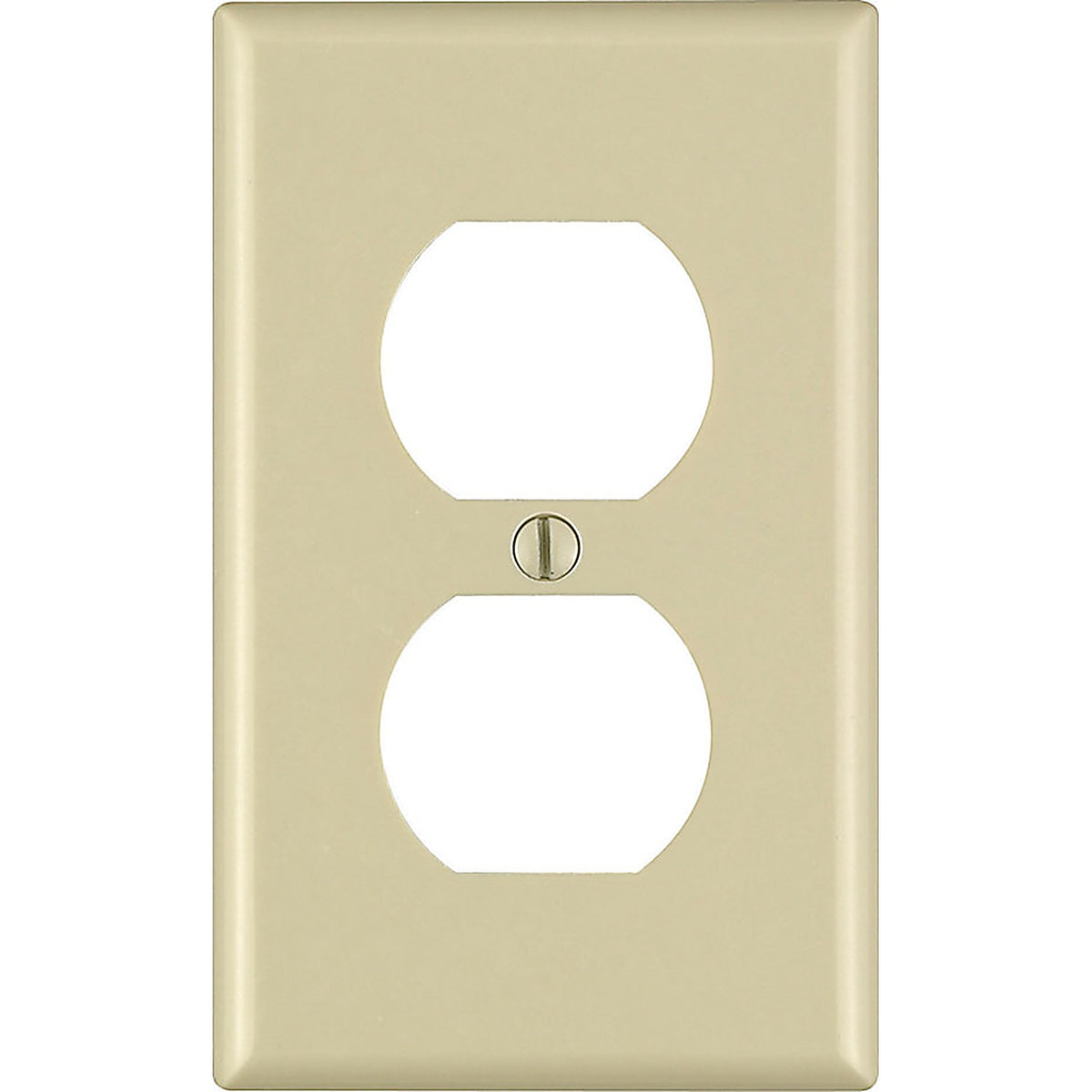 Leviton - 86003-IMP - Ivory 1 gang Thermoset Plastic Duplex Outlet Wall Plate - 10/Pack