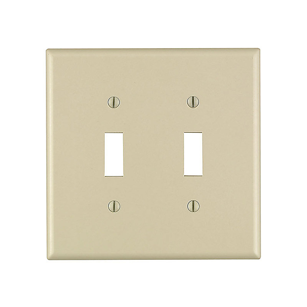 Leviton - 80509-00I - Ivory 2 gang Plastic Toggle Wall Plate 1 pk