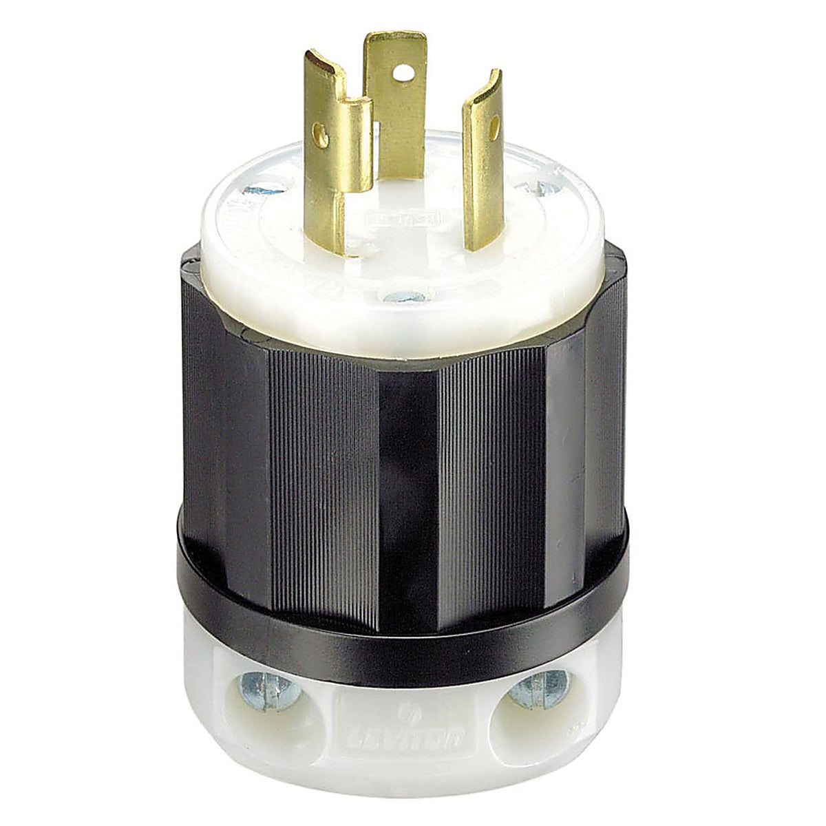 Leviton - 02321-0PB - Industrial Nylon Grounding Plug L6-20P 2 Pole 3 Wire Bagged